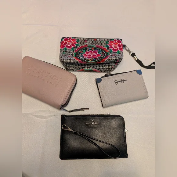 Kate Spade Black Saffiano Leather Wristlet & Assorted Wallet bundle - Picture 2 of 16